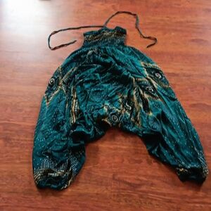Peacock harem pants